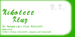 nikolett kluz business card